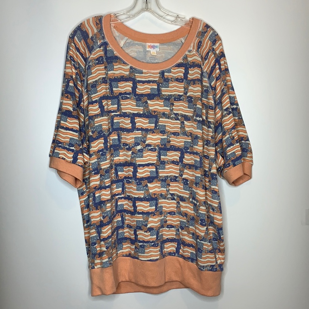 LuLaroe Top American Flag Stretch 3XL PLUS SIZE